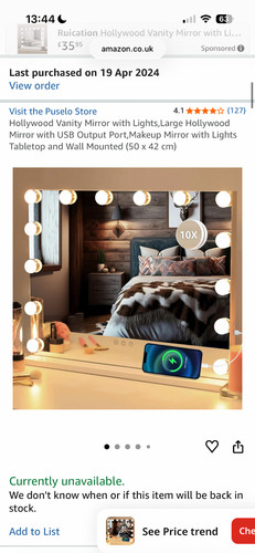 Vanity mirror with hollywood - vanity,