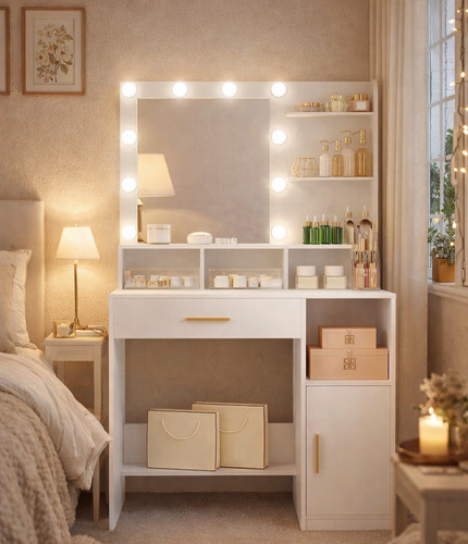 Dressing table led mirror - table,